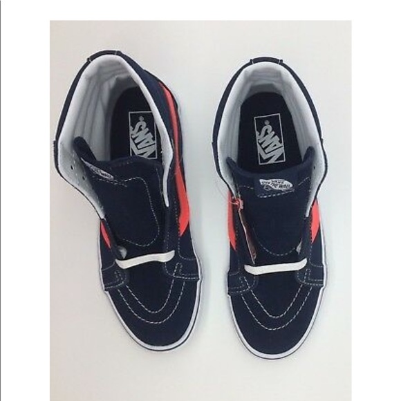 Vans Men's Sk8-Hi Reissue Neon Leather Dress Blue - Picture 3 of 8